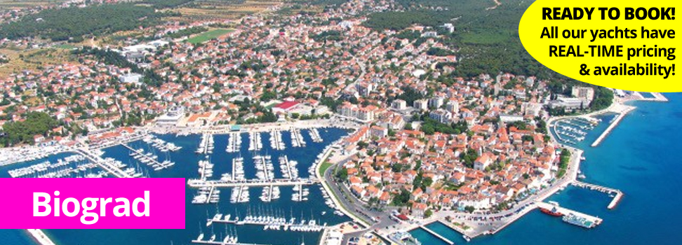 Biograd from the air for PlainSailing.com yacht and catamaran charter